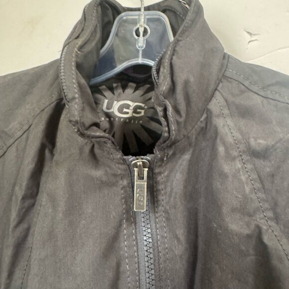 UGG Hallie Waterproof Coated Cotton Cape Poncho Trench Coat Jacket Hood Pocket M - Picture 9 of 16